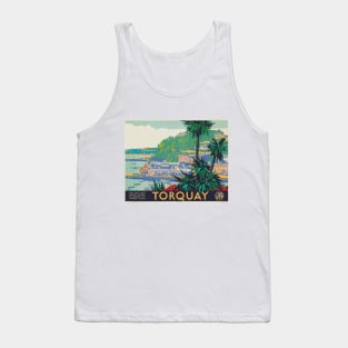 Vintage British Rail Travel Poster: Torquay on the South Devon Coast Tank Top